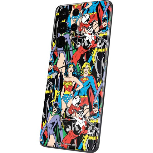 DC Comics Wonder Woman DC Bombshells Characters Pattern Galaxy S21 Ultra 5G Skin